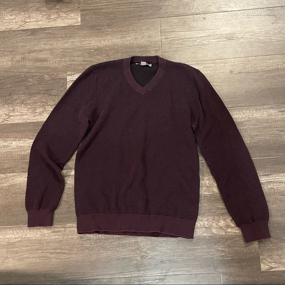 Cloudveil men’s knit burgundy v-neck sweater